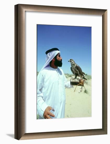 Hawking is a traditional sport of the Bedu and is still very popular in the Emirates-Werner Forman-Framed Giclee Print