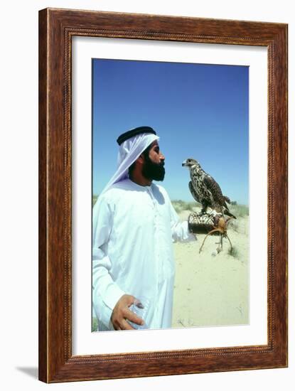 Hawking is a traditional sport of the Bedu and is still very popular in the Emirates-Werner Forman-Framed Giclee Print