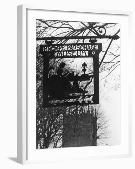 Haworth Parsonage Sign-null-Framed Photographic Print