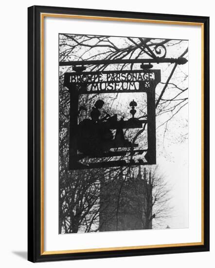 Haworth Parsonage Sign-null-Framed Photographic Print