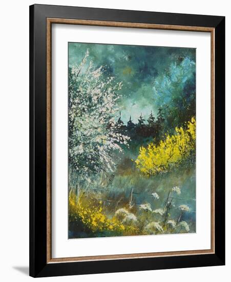 Hawthorne and brooms-Pol Ledent-Framed Art Print