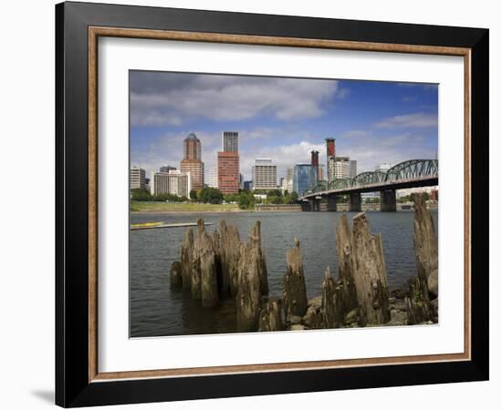 Hawthorne Bridge over the Willamette River, Portland, Oregon, United States of America-Richard Cummins-Framed Photographic Print