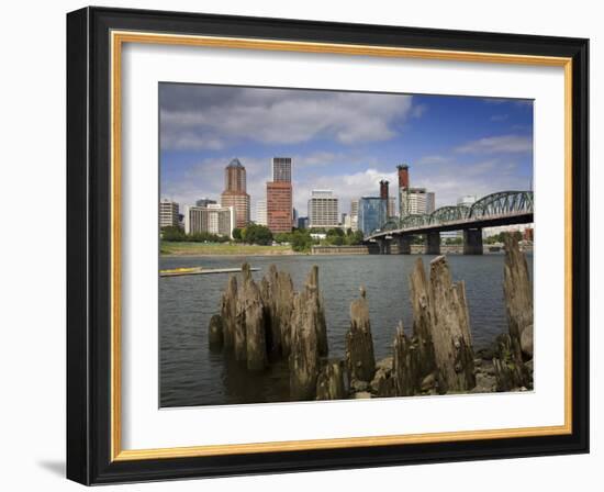 Hawthorne Bridge over the Willamette River, Portland, Oregon, United States of America-Richard Cummins-Framed Photographic Print