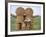 Hay Art - a Family Constructed Out of Hay Bales Along a North Dakota Road-null-Framed Photographic Print