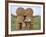 Hay Art - a Family Constructed Out of Hay Bales Along a North Dakota Road-null-Framed Photographic Print