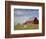 Hay Bales and Red Barn-Terry Eggers-Framed Photographic Print