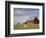 Hay Bales and Red Barn-Terry Eggers-Framed Photographic Print