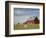 Hay Bales and Red Barn-Terry Eggers-Framed Photographic Print