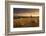 Hay Bales in a Ploughed Field at Sunset, Eastington, Devon, England. Summer (August)-Adam Burton-Framed Photographic Print