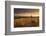 Hay Bales in a Ploughed Field at Sunset, Eastington, Devon, England. Summer (August)-Adam Burton-Framed Photographic Print