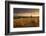Hay Bales in a Ploughed Field at Sunset, Eastington, Devon, England. Summer (August)-Adam Burton-Framed Photographic Print