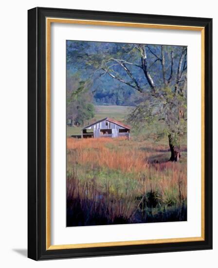 Hay Barn-J.D. Mcfarlan-Framed Photographic Print