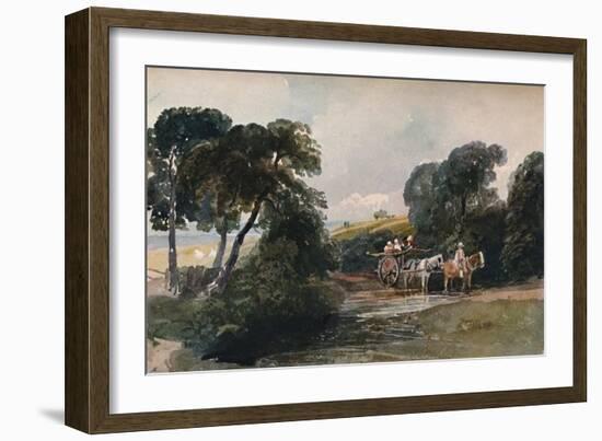 'Hay Cart Crossing a Stream', c1824-Peter De Wint-Framed Giclee Print