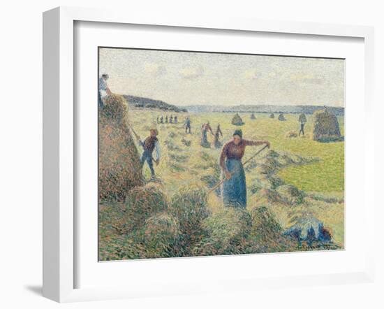 Hay Harvest, 1887-Camille Pissarro-Framed Giclee Print