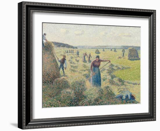 Hay Harvest, 1887-Camille Pissarro-Framed Giclee Print