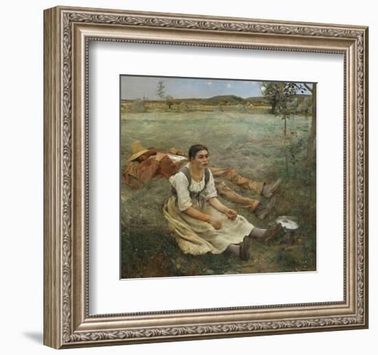 Hay Harvest, c.1877-Jules Bastien-Lepage-Framed Art Print