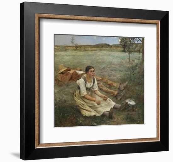 Hay Harvest, c.1877-Jules Bastien-Lepage-Framed Art Print