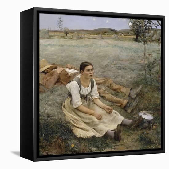 Hay Making, 1877-Jules Bastien-Lepage-Framed Premier Image Canvas