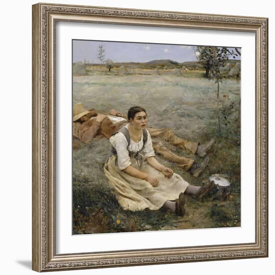 Hay Making, 1877-Jules Bastien-Lepage-Framed Giclee Print