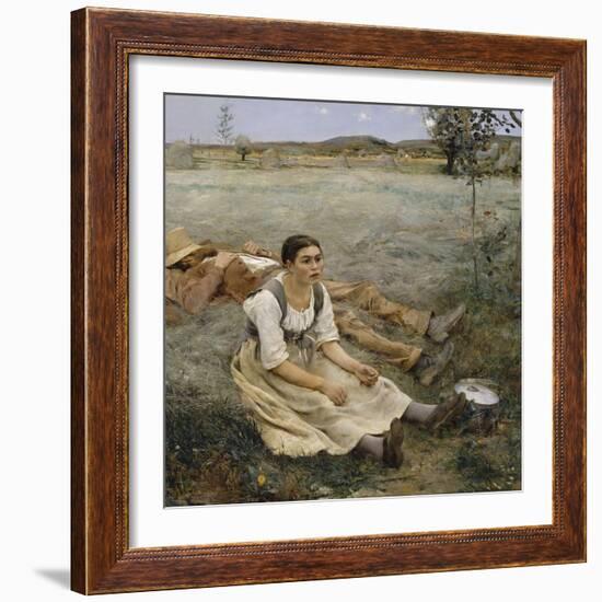 Hay Making, 1877-Jules Bastien-Lepage-Framed Giclee Print