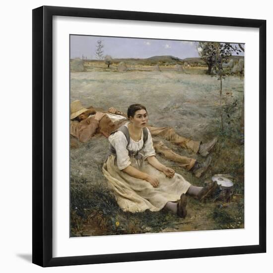 Hay Making, 1877-Jules Bastien-Lepage-Framed Giclee Print