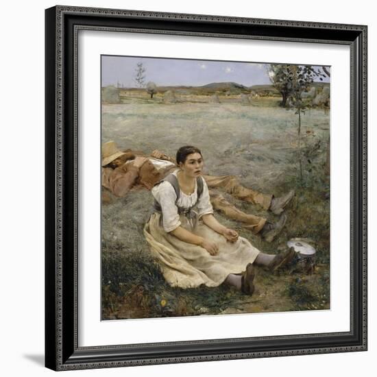 Hay Making, 1877-Jules Bastien-Lepage-Framed Giclee Print