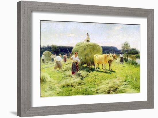 Hay-Making, 1907-Nikolai Kornilovich Pimonenko-Framed Giclee Print