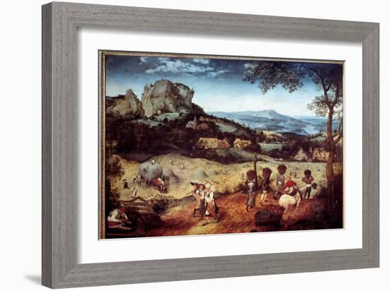 Hay Recolation Painting by Pieter Bruegel (Or Breugel or Brueghel or Breughel) the Elder (1525-1569-Pieter the Elder Bruegel-Framed Giclee Print