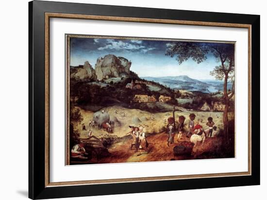 Hay Recolation Painting by Pieter Bruegel (Or Breugel or Brueghel or Breughel) the Elder (1525-1569-Pieter the Elder Bruegel-Framed Giclee Print