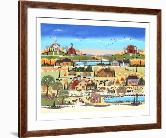 Hay Ride-Nicky Watanabe-Framed Serigraph