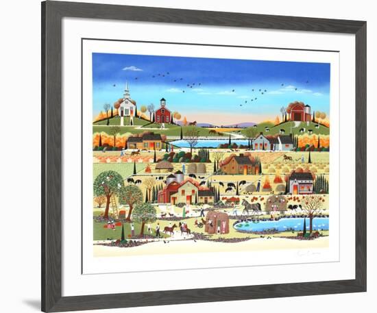 Hay Ride-Nicky Watanabe-Framed Serigraph