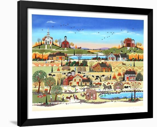 Hay Ride-Nicky Watanabe-Framed Serigraph