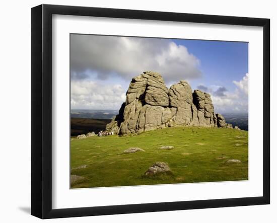 Hay Tor Rocks, Dartmoor, Devon, England, United Kingdom-David Hughes-Framed Photographic Print