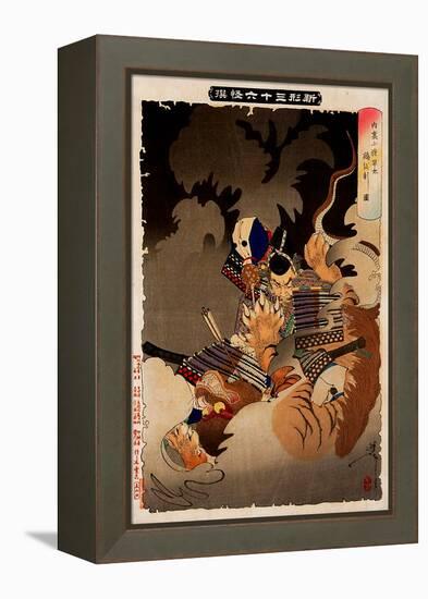 Hayata Killing a Nue, Thirty-Six Transformations-Yoshitoshi Tsukioka-Framed Premier Image Canvas