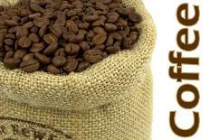 Roasted Coffee Beans In A Natural Bag And Sample Text-Hayati Kayhan-Framed Stretched Canvas
