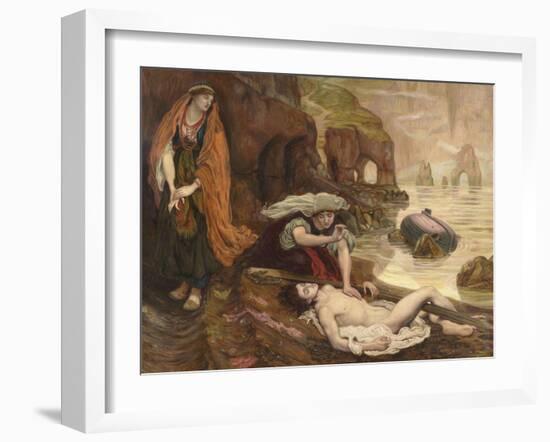 Haydée découvrant le corps de Don Juan (Byron - Don Juan Chant II 129-131)-Ford Madox Brown-Framed Giclee Print