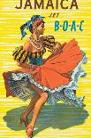 Jamaica - BOAC British Overseas Airline - Native Dancer - Vintage Airline Travel Poster 1950-Hayes-Art Print