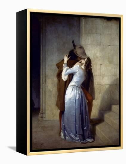 Hayez: The Kiss-Francesco Hayez-Framed Premier Image Canvas