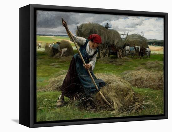 Haying Scene, 1884-Julien Dupre-Framed Premier Image Canvas