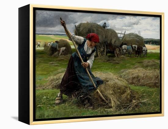 Haying Scene, 1884-Julien Dupre-Framed Premier Image Canvas