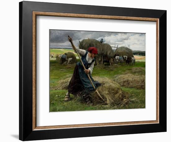 Haying Scene, 1884-Julien Dupre-Framed Giclee Print