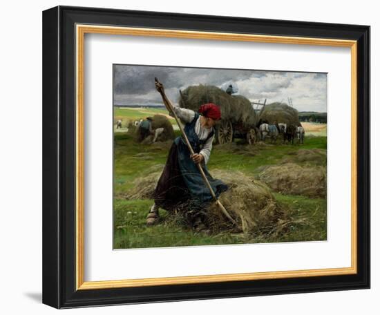 Haying Scene, 1884-Julien Dupre-Framed Giclee Print