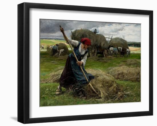 Haying Scene, 1884-Julien Dupre-Framed Giclee Print