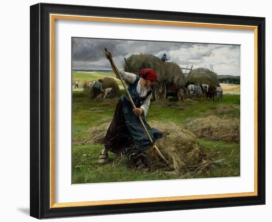 Haying Scene, 1884-Julien Dupre-Framed Giclee Print