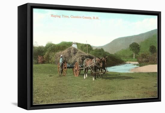 Haying Time, Cheshire County, New Hampshire-null-Framed Stretched Canvas