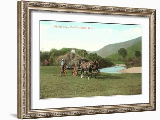 Haying Time, Cheshire County, New Hampshire-null-Framed Art Print