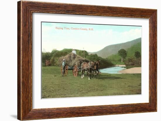 Haying Time, Cheshire County, New Hampshire-null-Framed Art Print