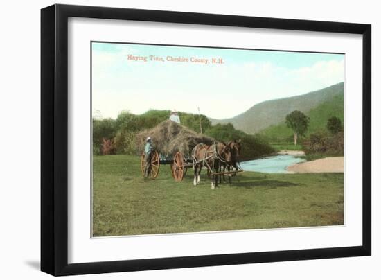 Haying Time, Cheshire County, New Hampshire--Framed Art Print