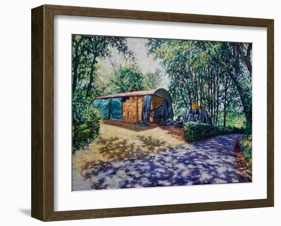 Haylage and Baleage 2019 (oil on canvas)-Tilly Willis-Framed Giclee Print