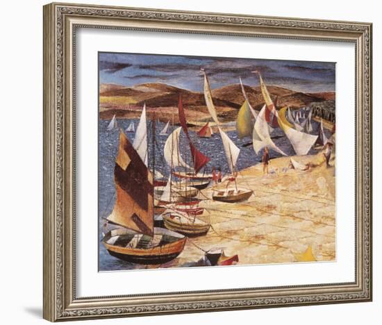 Hayling Island (Regatta 1951)-John R Barker-Framed Premium Giclee Print